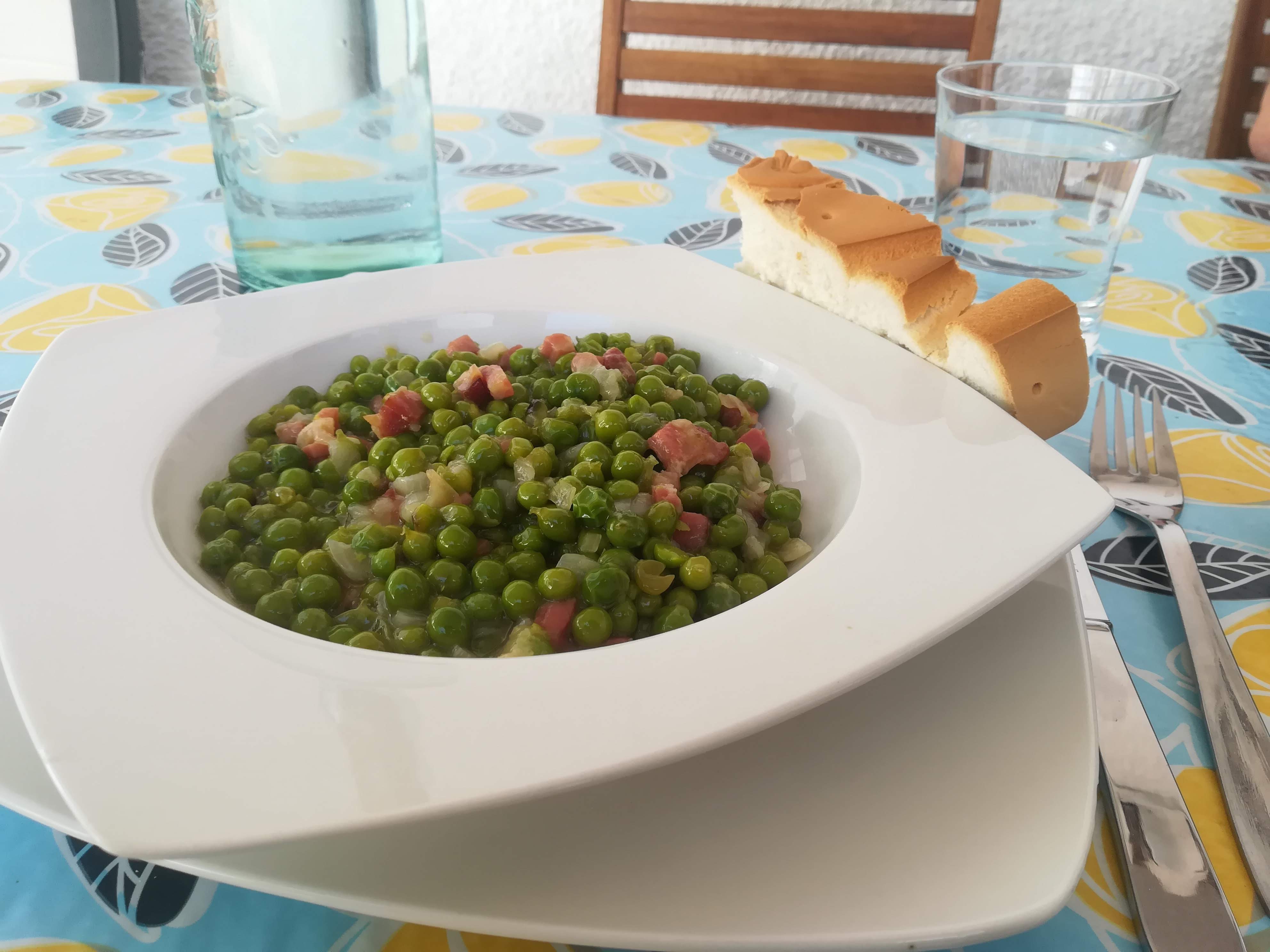 Guisantes con jamón